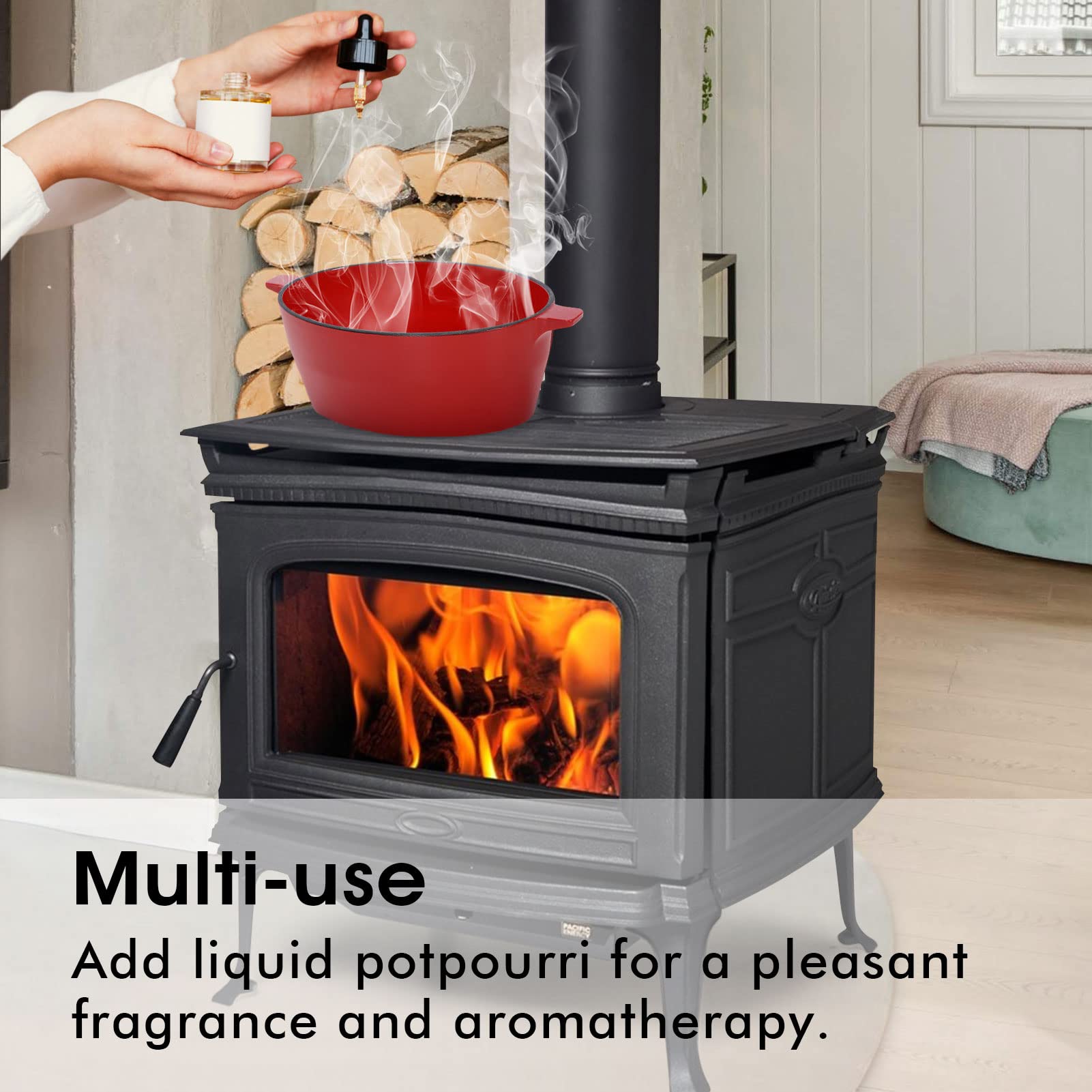 INNO STAGE on warm stove, silent automatic humidification.