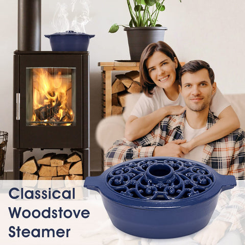 INNO STAGE Wood Stove Steamer rust-resistant cast iron supports durable home use.