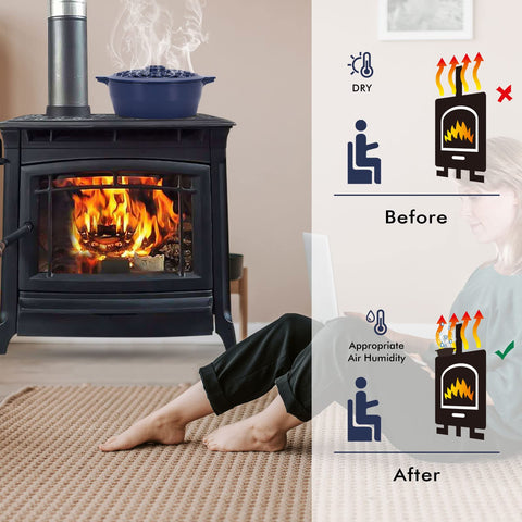 INNO STAGE Wood Stove Steamer vent holes close-up illustrate efficient water vapor release.