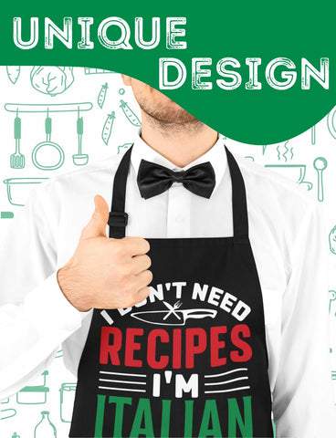 InnoBeta adjustable neck strap apron, comfortable fit for long kitchen sessions.
