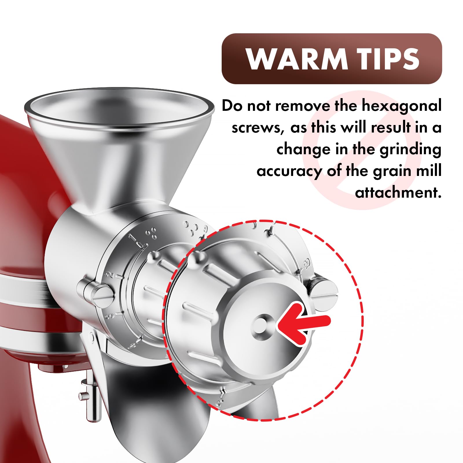 InnoMoon grinding disc close-up with dry grains