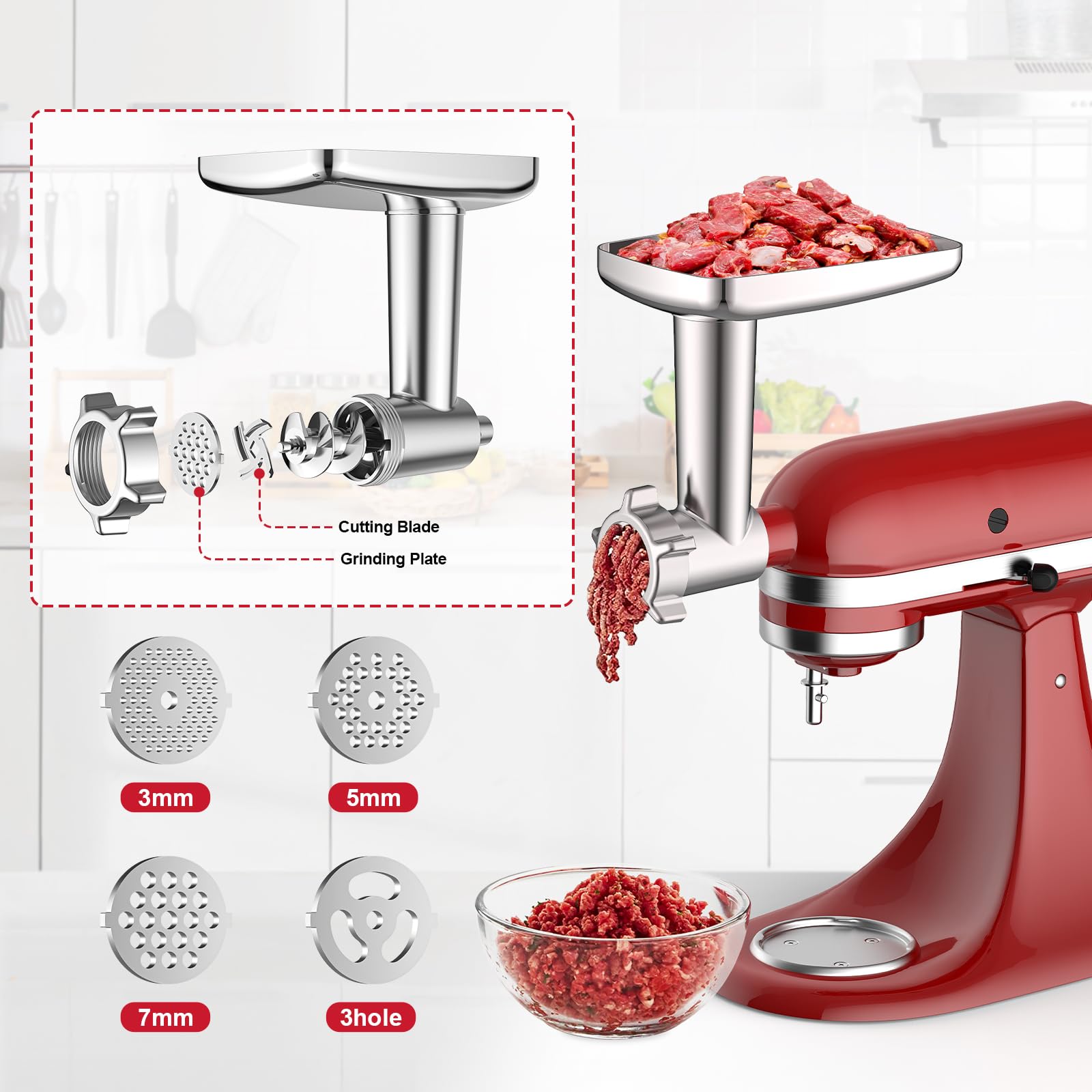 InnoMoon grinder blades and plates provide multiple grind sizes for versatile results.