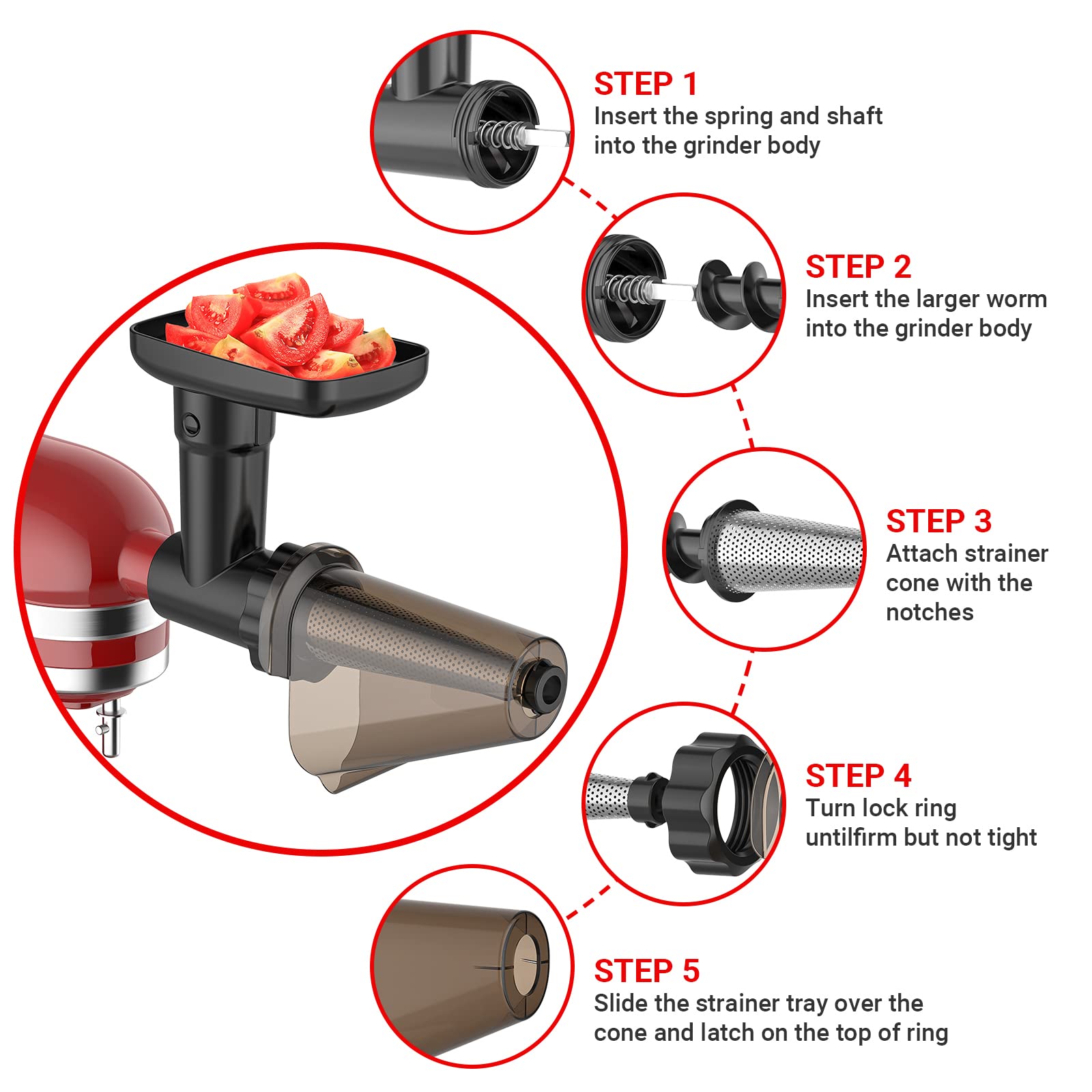 InnoMoon juicer auger supports efficient juicing and pulp-free sauces