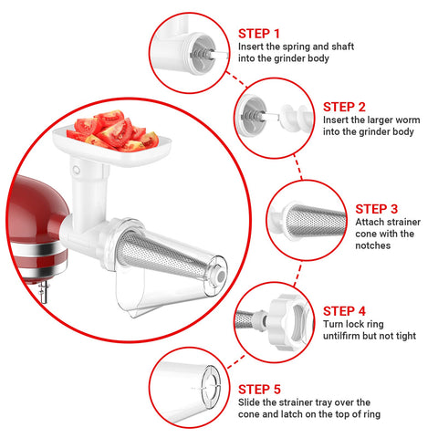 InnoMoon juicer auger yields smooth extracts for sauces and drinks.