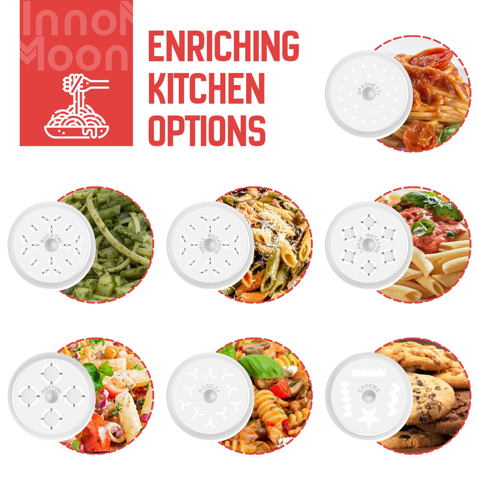 InnoMoon KitchenAid spaghetti disc enables easy, uniform spaghetti at home