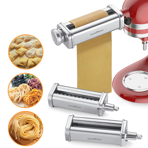 InnoMoon pasta sheet roller for KitchenAid pasta maker, smooth sheets for lasagna and pasta.
