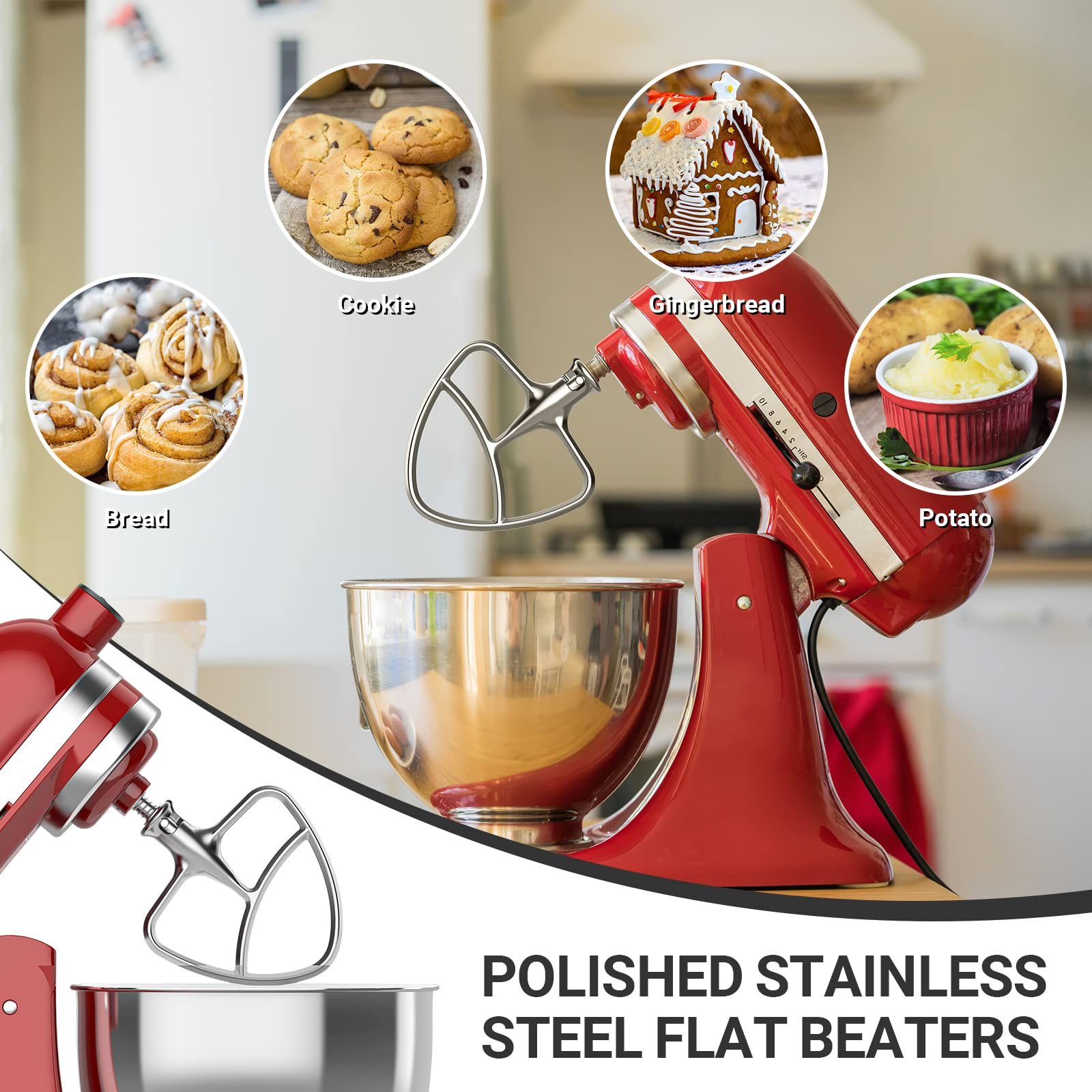 InnoMoon rounded-head beater design provides stable, shake-free mixing.