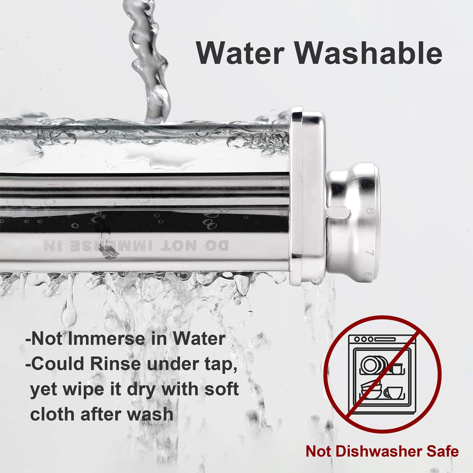 InnoMoon stainless-steel assembly ensures durable, low-noise pasta making and easy cleanup.