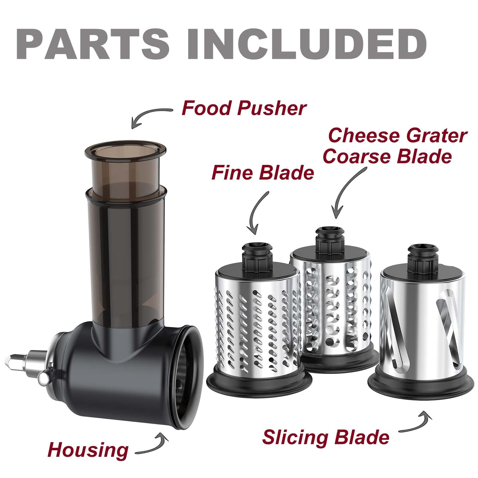 InnoMoon three-blade system offering slicing and shredding options