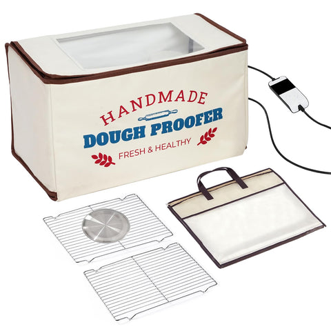 InnovifyHub extra-large proofing box highlights 3-sided heat for even fermentation and consistent results.