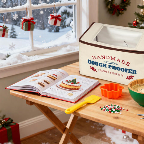 InnovifyHub proofing box shows 50 cubic inches of space for large dough batches.