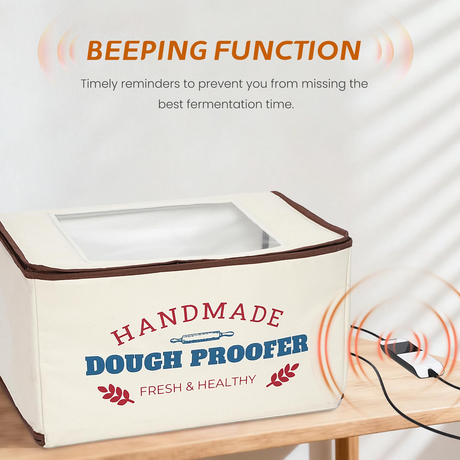 InnovifyHub proofing box temperature control from 50 to 130F enables precise proofing.