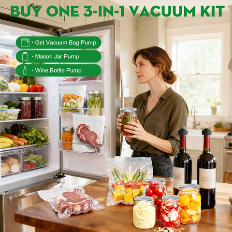 Innoworld vacuum sealer Mason jar lids ensure airtight jars