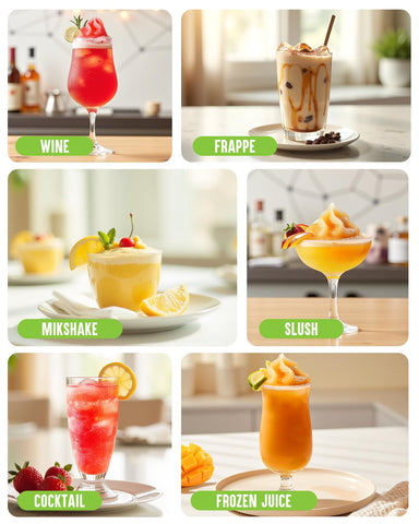 INOVIVA slushie machine ergonomic handle for easy pouring