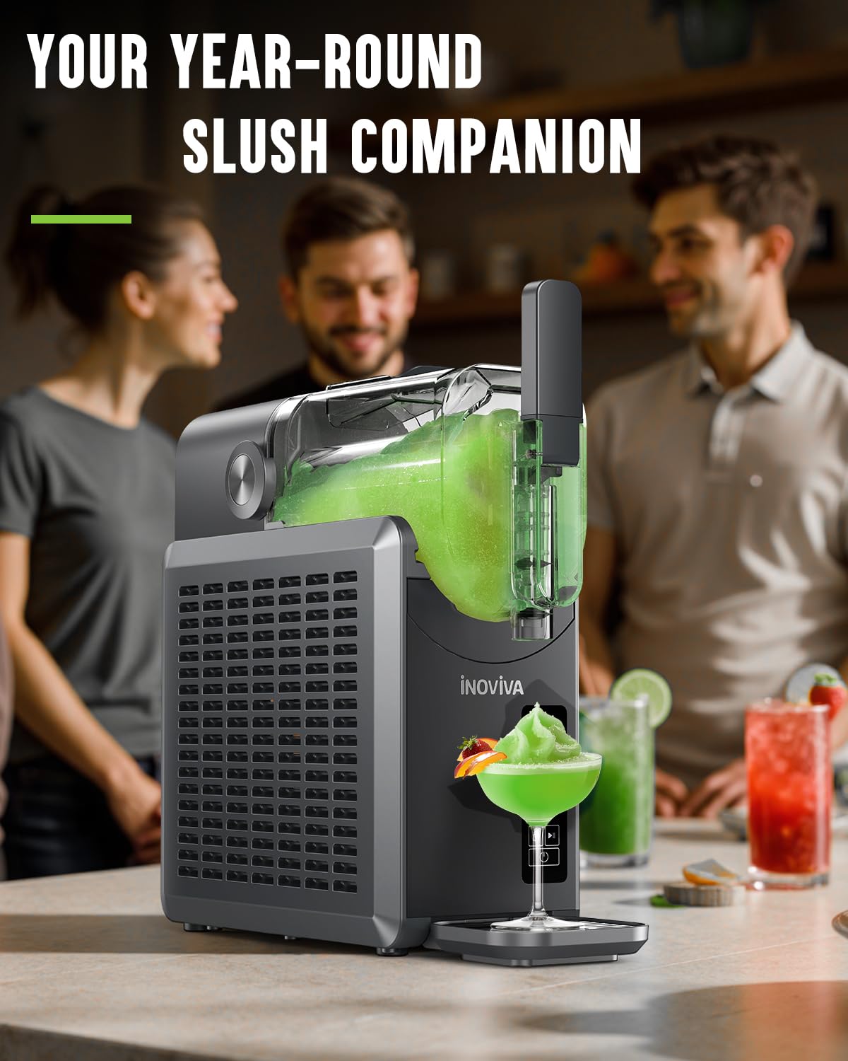 INOVIVA slushie machine quiet operation suitable for homes