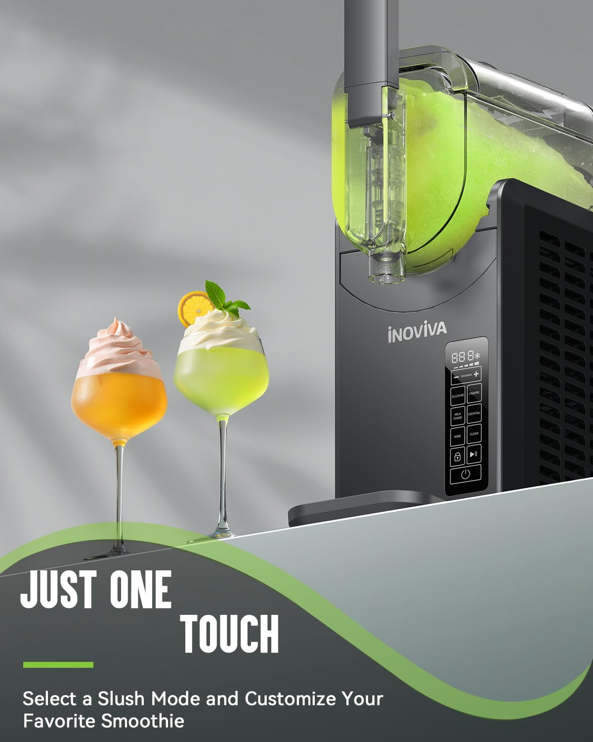 INOVIVA slushie machine self-cleaning mode enabling easy maintenance