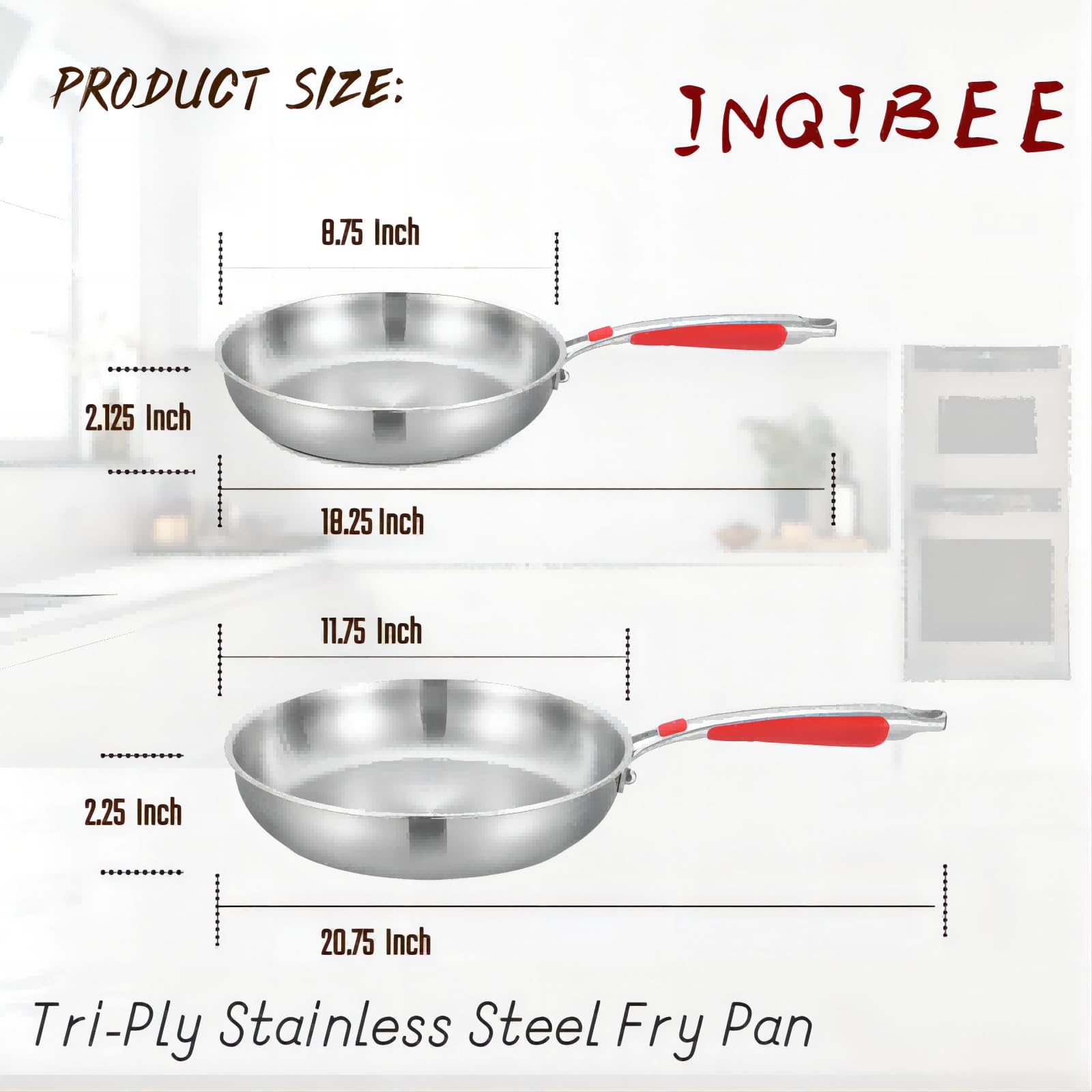 Inqibee polished surface cleans easily after cooking