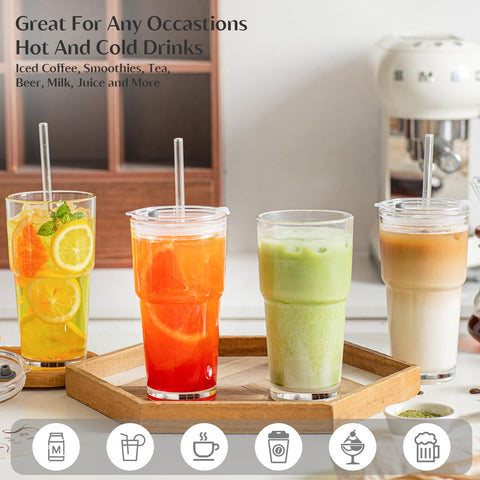 INSETLAN car-friendly glass cup fits most cup holders on the go