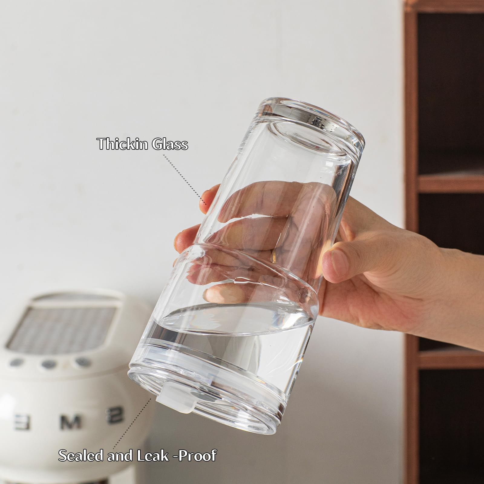 INSETLAN decorative glass cup displayed for table or cafe aesthetics