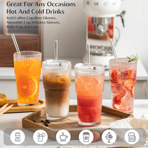 INSETLAN dishwasher-safe glass tumblers simplify cleanup after meals.