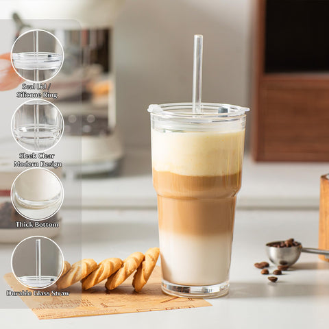 INSETLAN eco-friendly glass cup reduces single-use plastics
