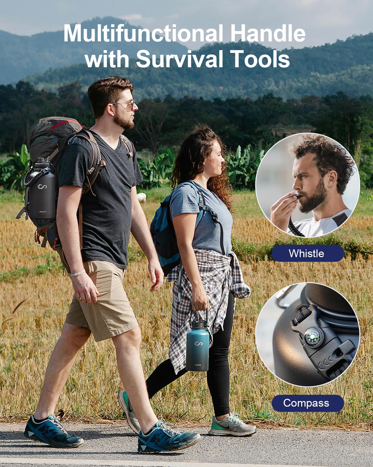 INSPI leakproof BPA-free stainless steel bottle ensures mess-free hydration