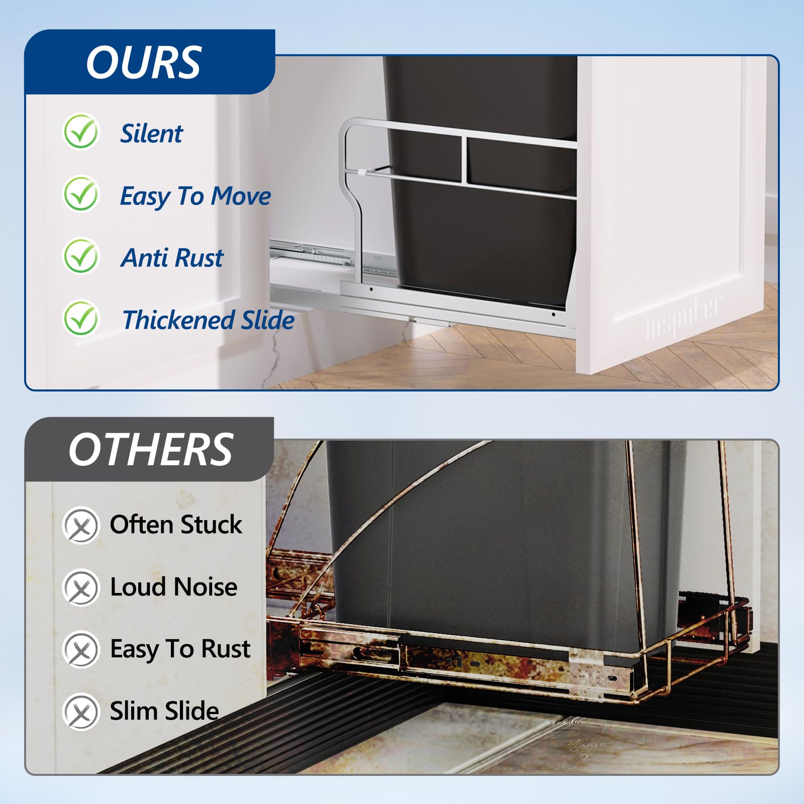 Insputer minimum cabinet opening 12-15 in W x 18 in D