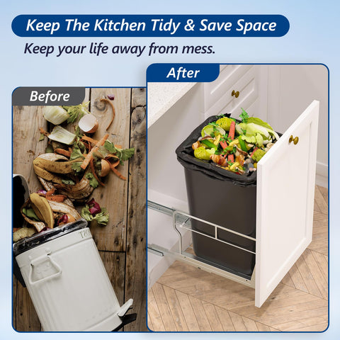 Insputer versatile under-cabinet waste solution for multiple rooms