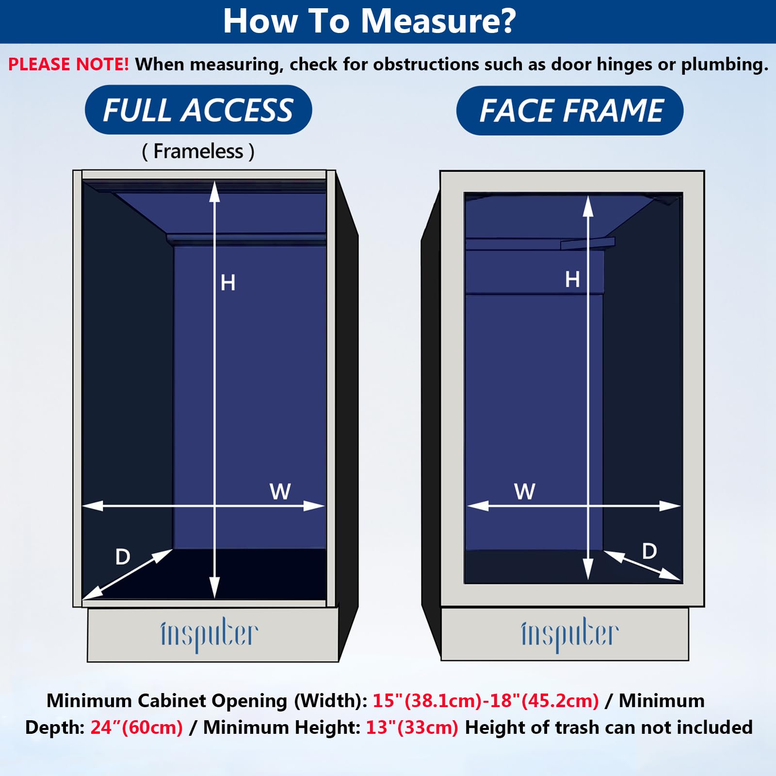 Insputer two-bin configuration holds two 28–40 qt cans for easy sorting