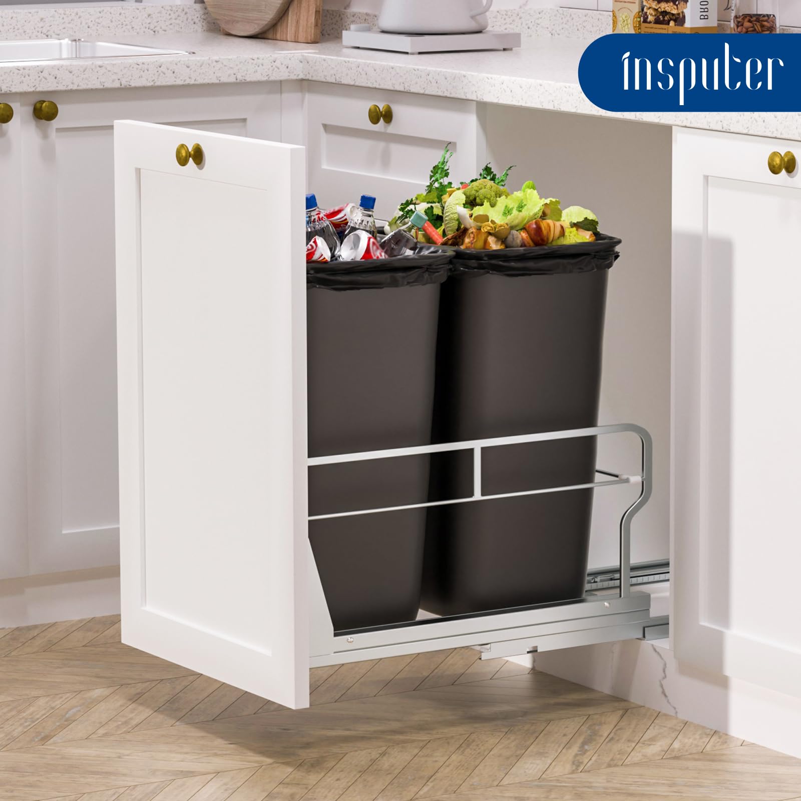 Insputer versatile under-cabinet organizer suitable for kitchen and laundry