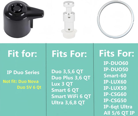 Instant Pot Duo float valve ensures proper venting during pressure release.