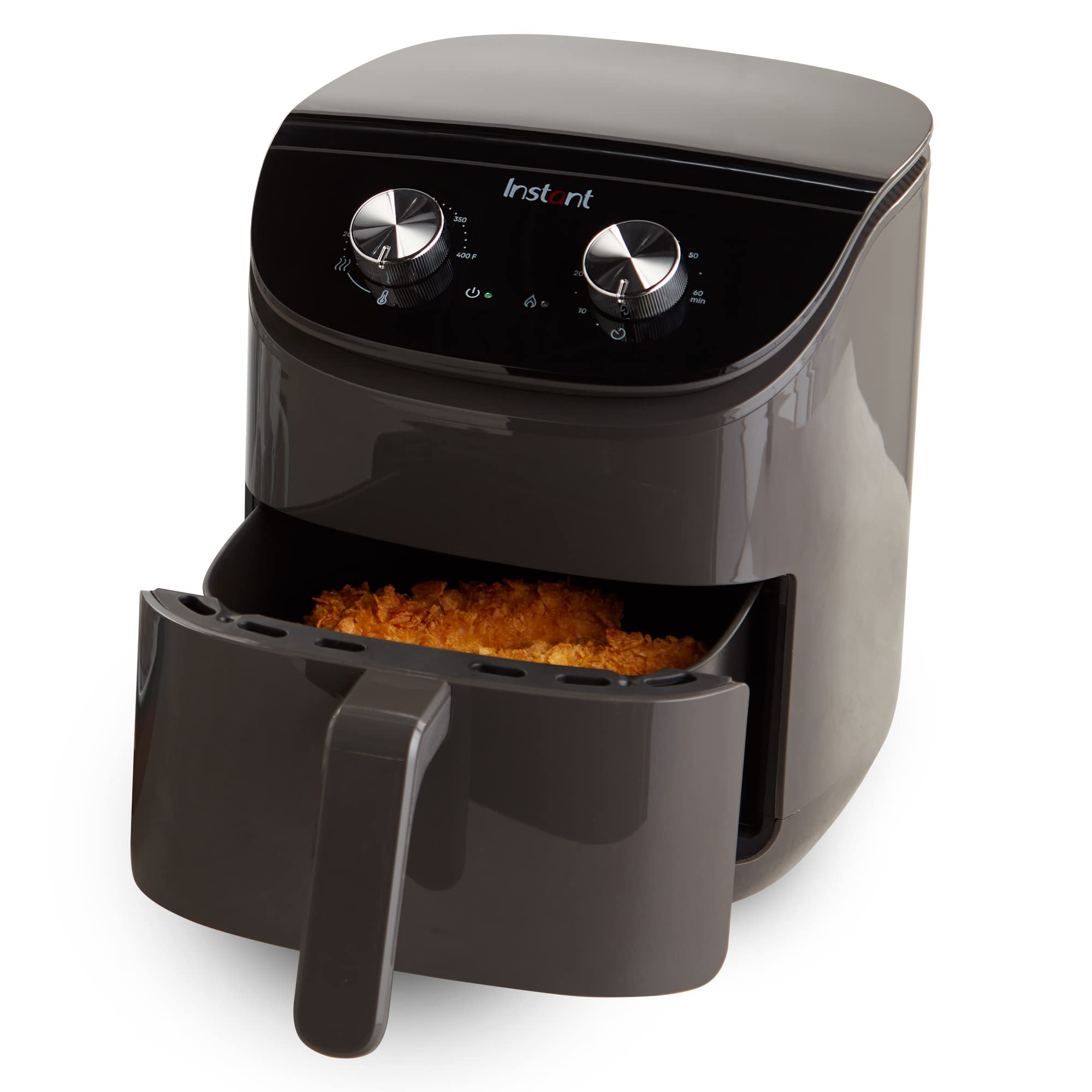 Instant Pot Essentials 4QT Air Fryer with EvenCrisp delivers crispy, even browning.