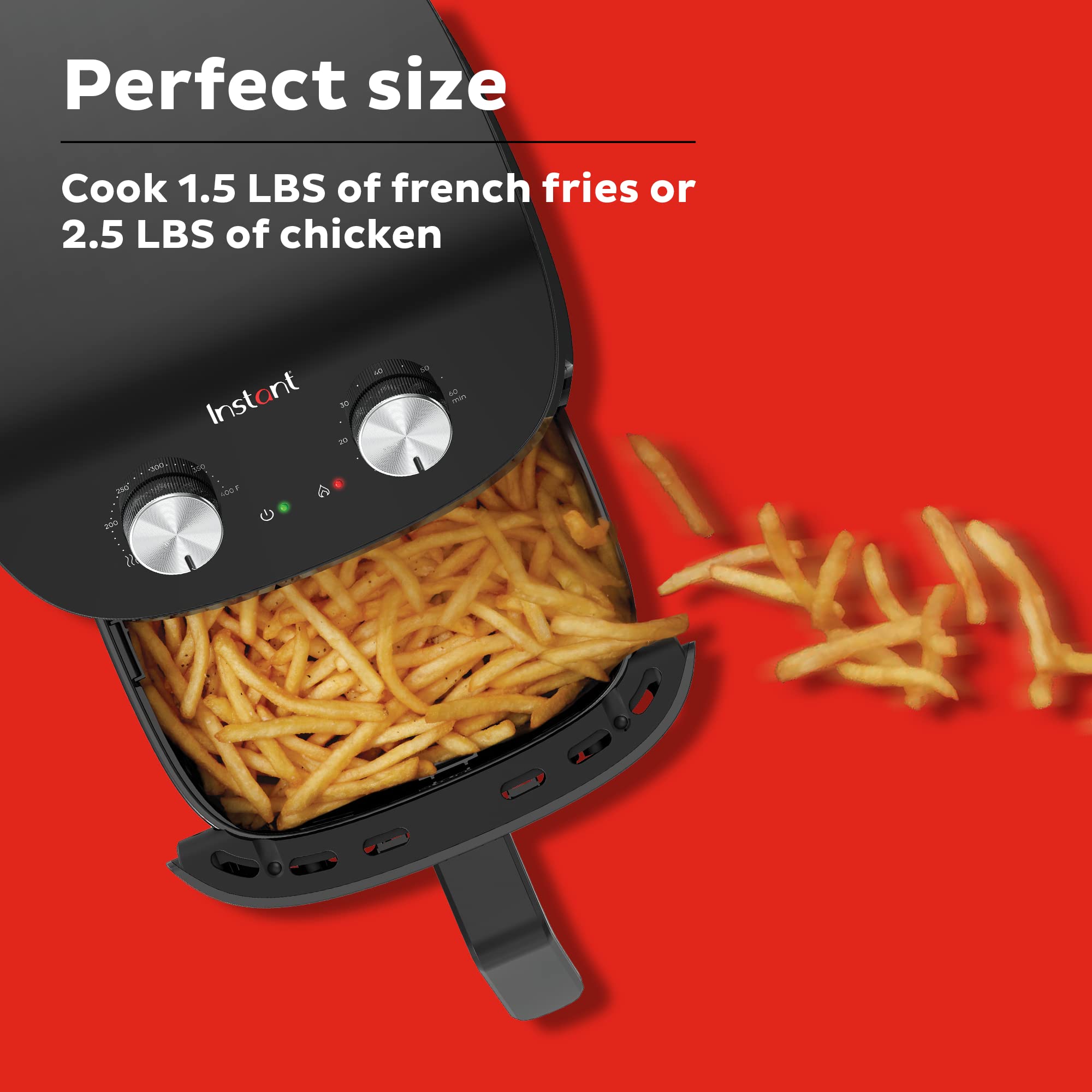 Compact, countertop-friendly design fits any kitchen.