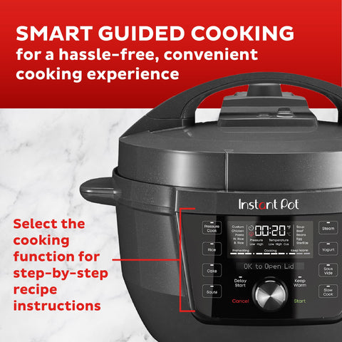 Instant Pot RIO Wide Plus included steaming rack for versatile steam cooking.