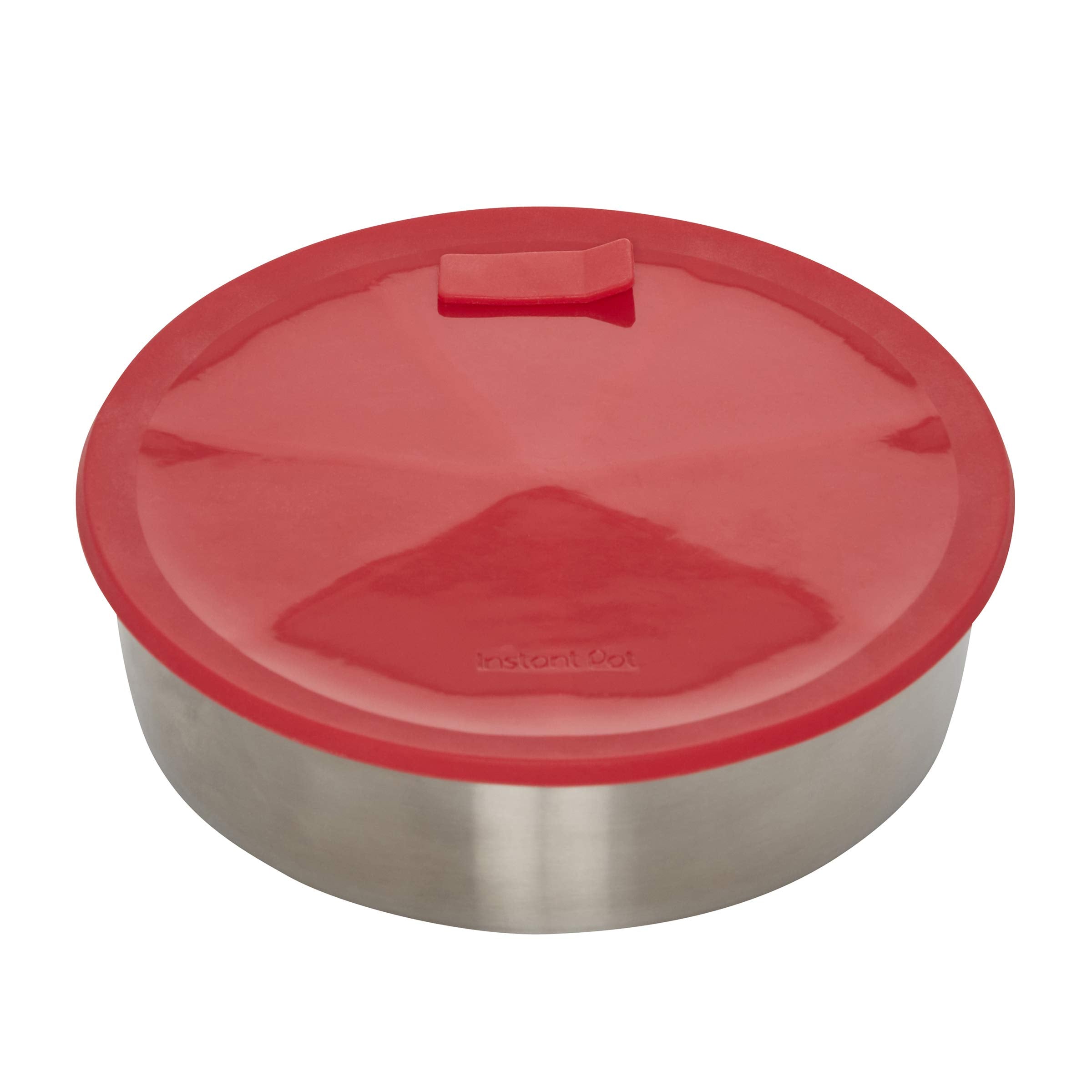 Dishwasher-safe Instant Pot round pan for easy cleaning.