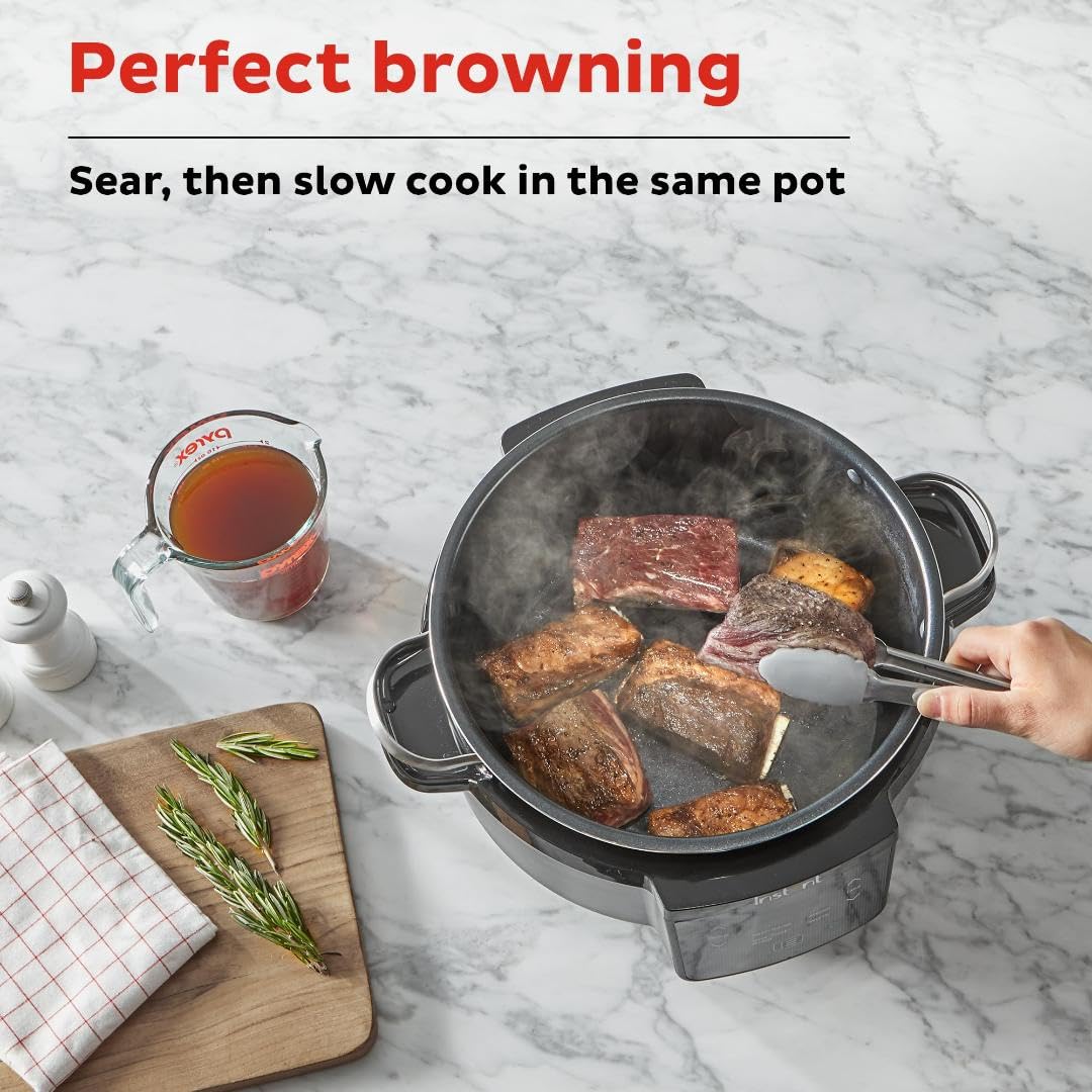 Instant Pot Superior Cooker 7.5-quart capacity suits family meals and batch cooking.