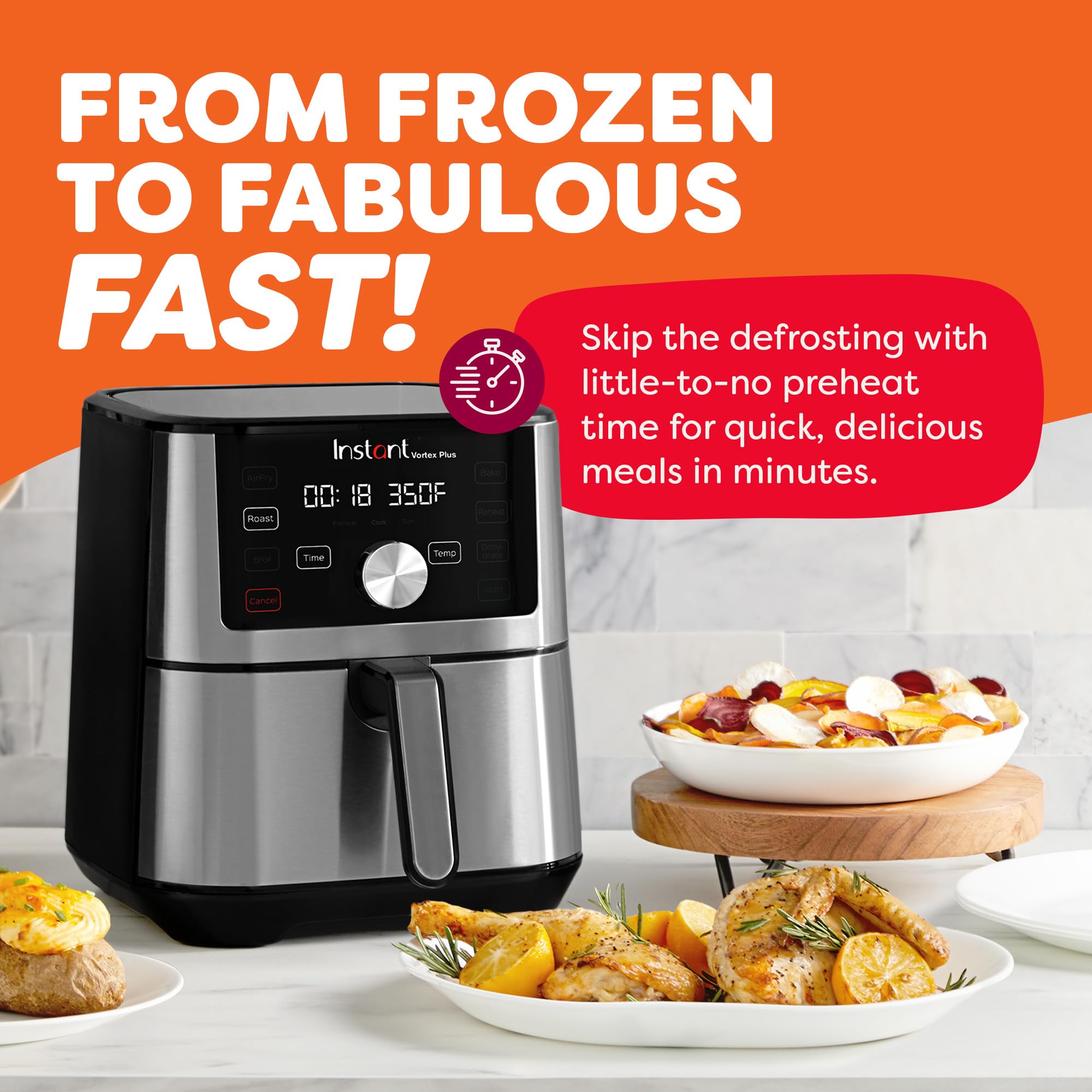Instant Pot Vortex Plus compact countertop ready for dorms and small kitchens.