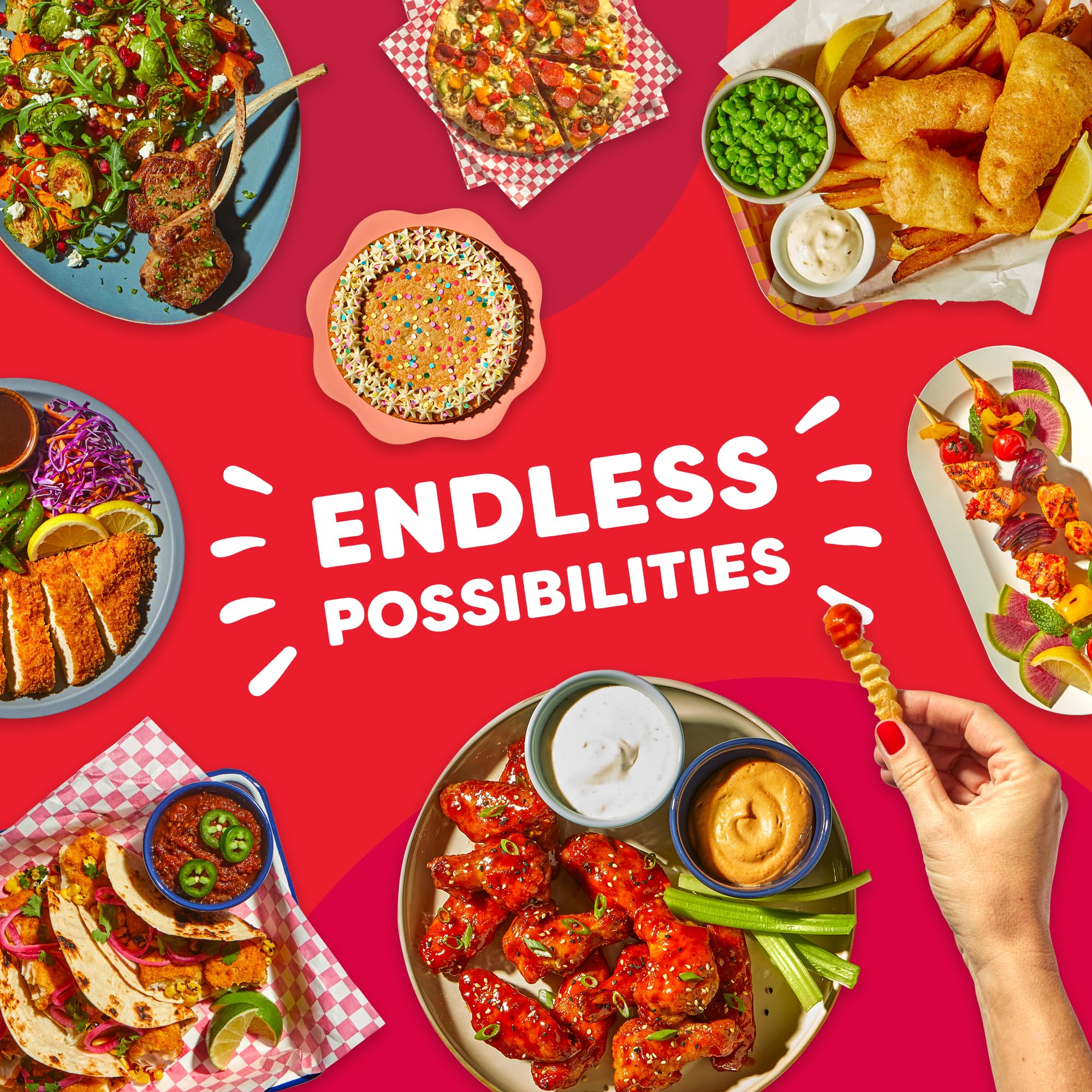 Instant Pot Vortex Plus in app recipes offering 100 plus guided ideas.