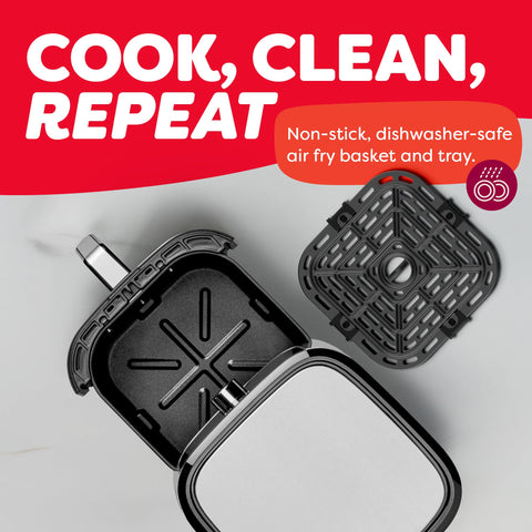 Instant Pot Vortex Plus non stick basket enables quick cleanup after meals.