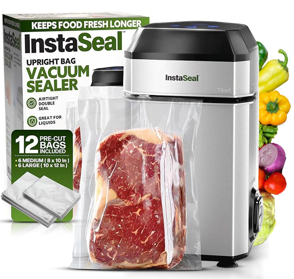 Instaseal upright sealer front view showing compact kitchen design and ease of use