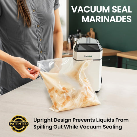 Instaseal upright sealer side view highlighting compact footprint for small kitchens