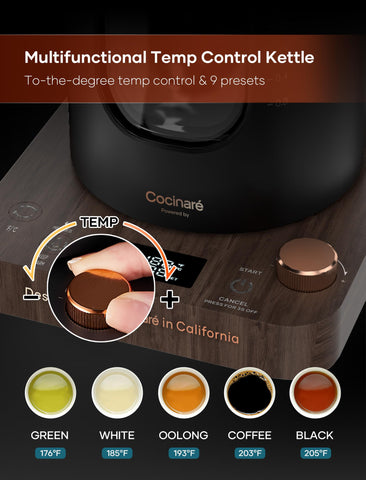 INTASTING 1-liter glass kettle shows capacity at a glance.