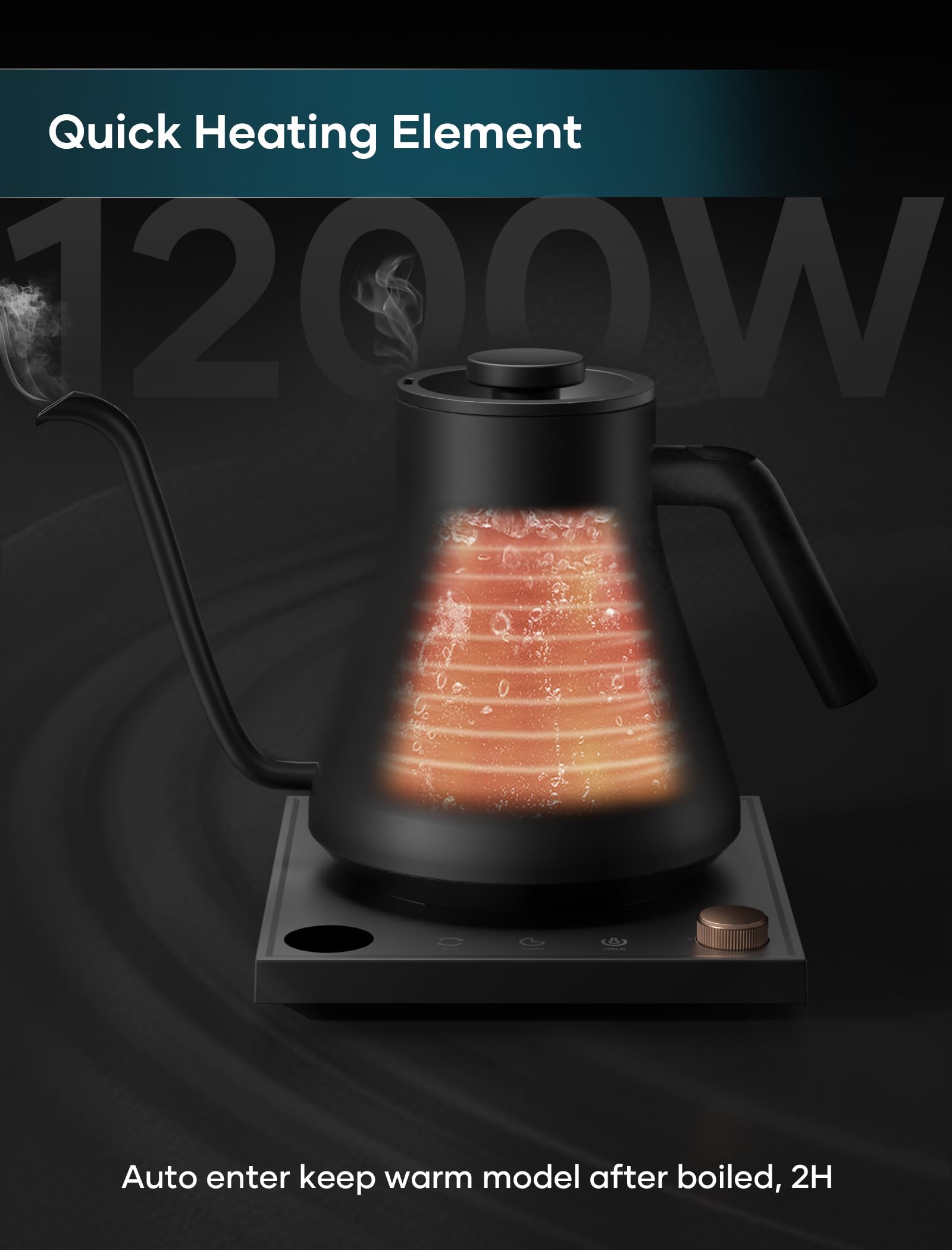 INTASTING brew stopwatch display helps time pour-over steps accurately
