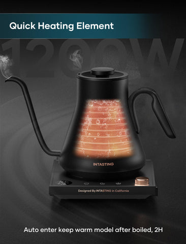INTASTING plastic-free temperature sensor delivers safe heating during use.