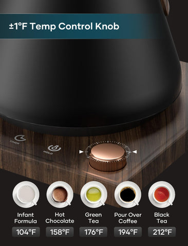 INTASTING kettle interior shows stainless steel design for pure water contact