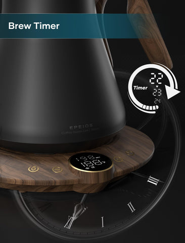 INTASTING kettle warranty image emphasizes 18-month coverage and US support.