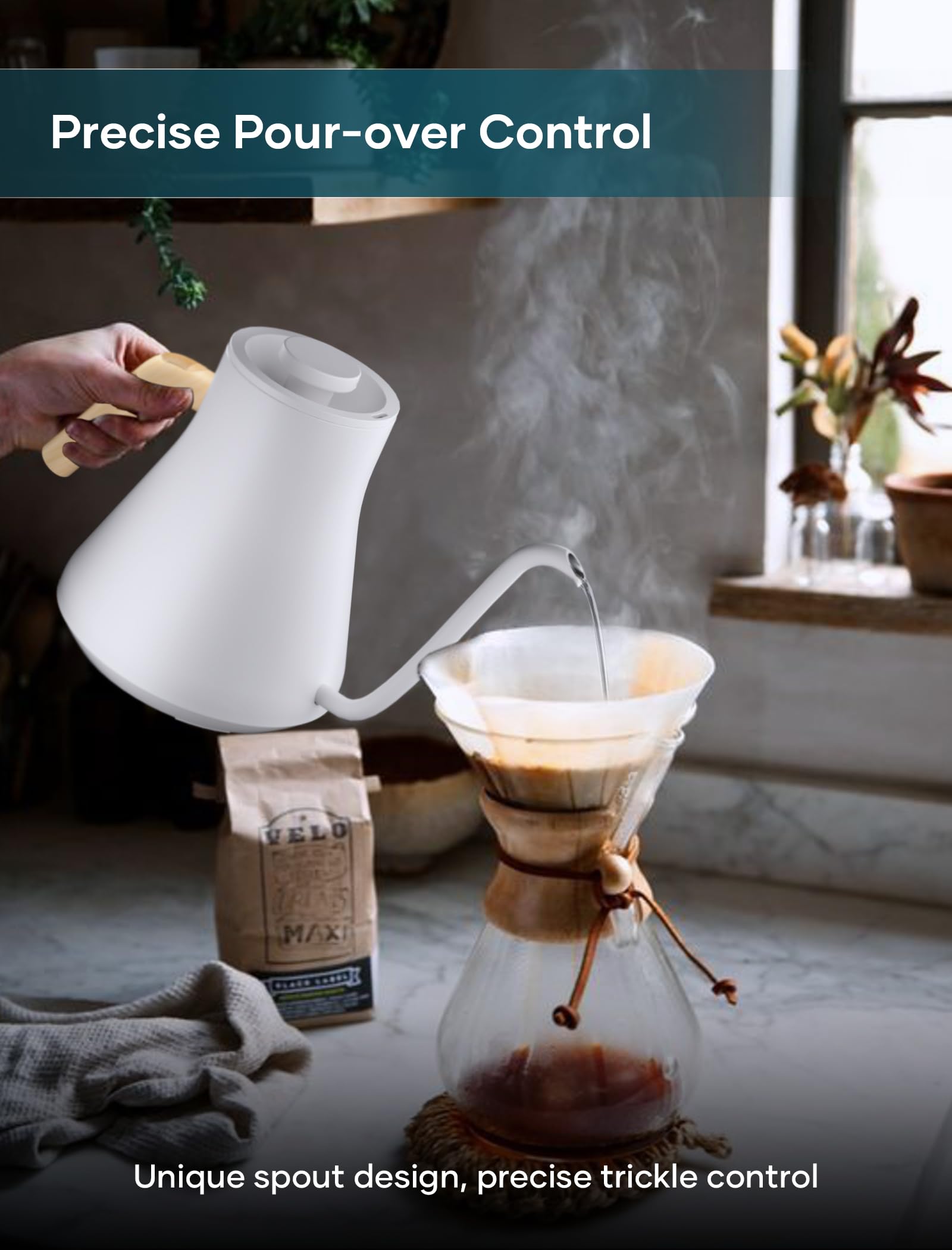 INTASTING 0.9L capacity kettle suitable for small batches