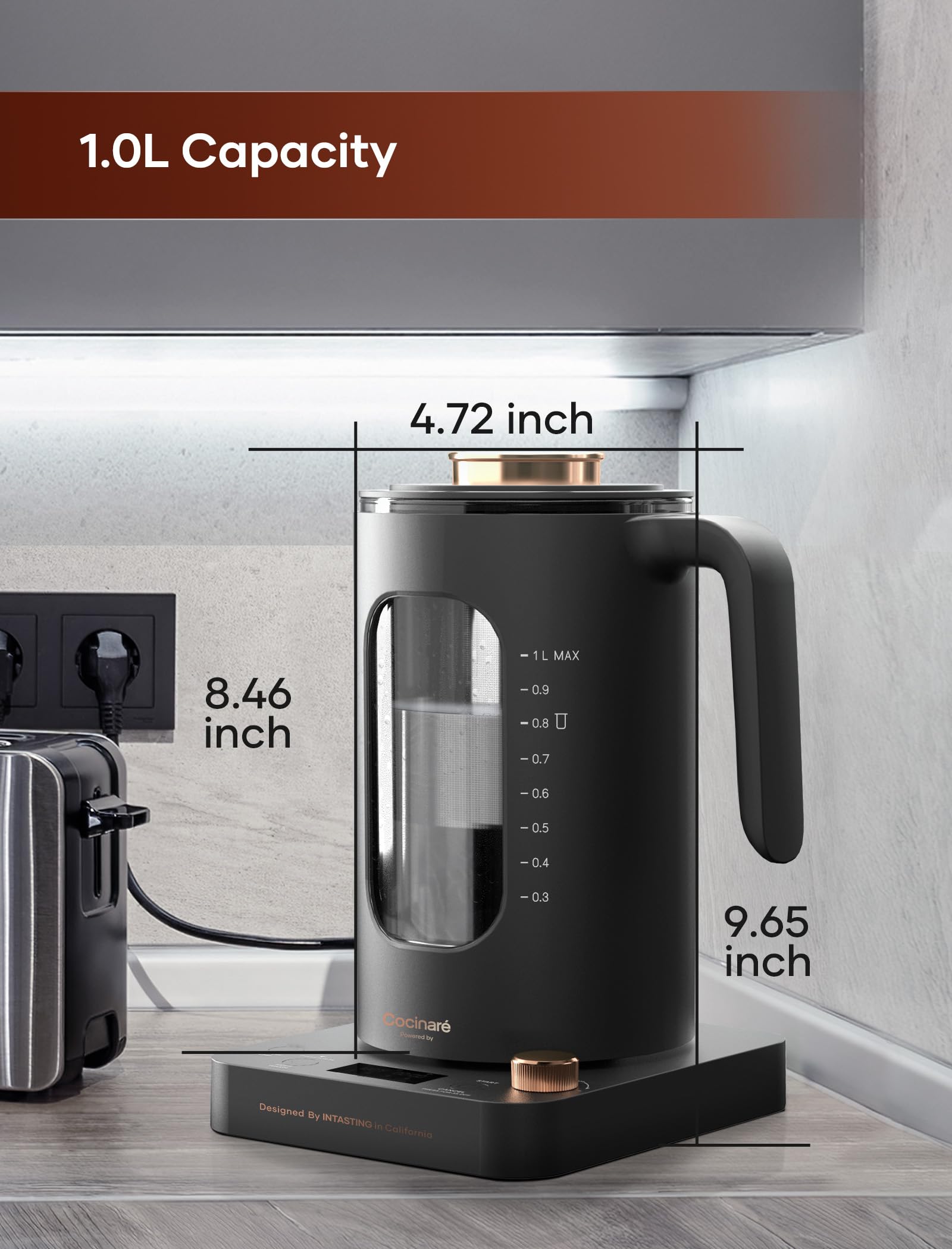 Intasting auto-memory recalls last temperature and time settings for convenience.