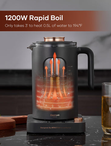 Intasting BPA-free glass construction supports safe, clean water for beverages.