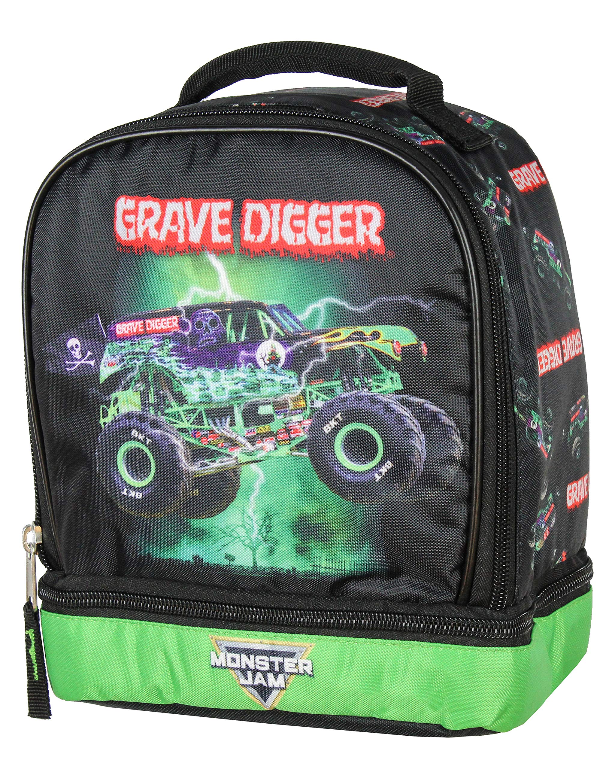 INTIMO Monster Jam Grave Digger lunch bag main compartment keeps meals organized for school or work